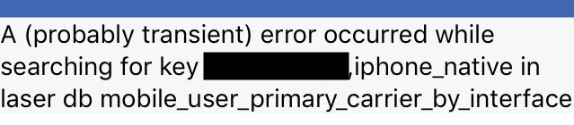 Facebookに A Probably Transient Error Occurred While Searching For Key 等のエラーが表示される障害発生中